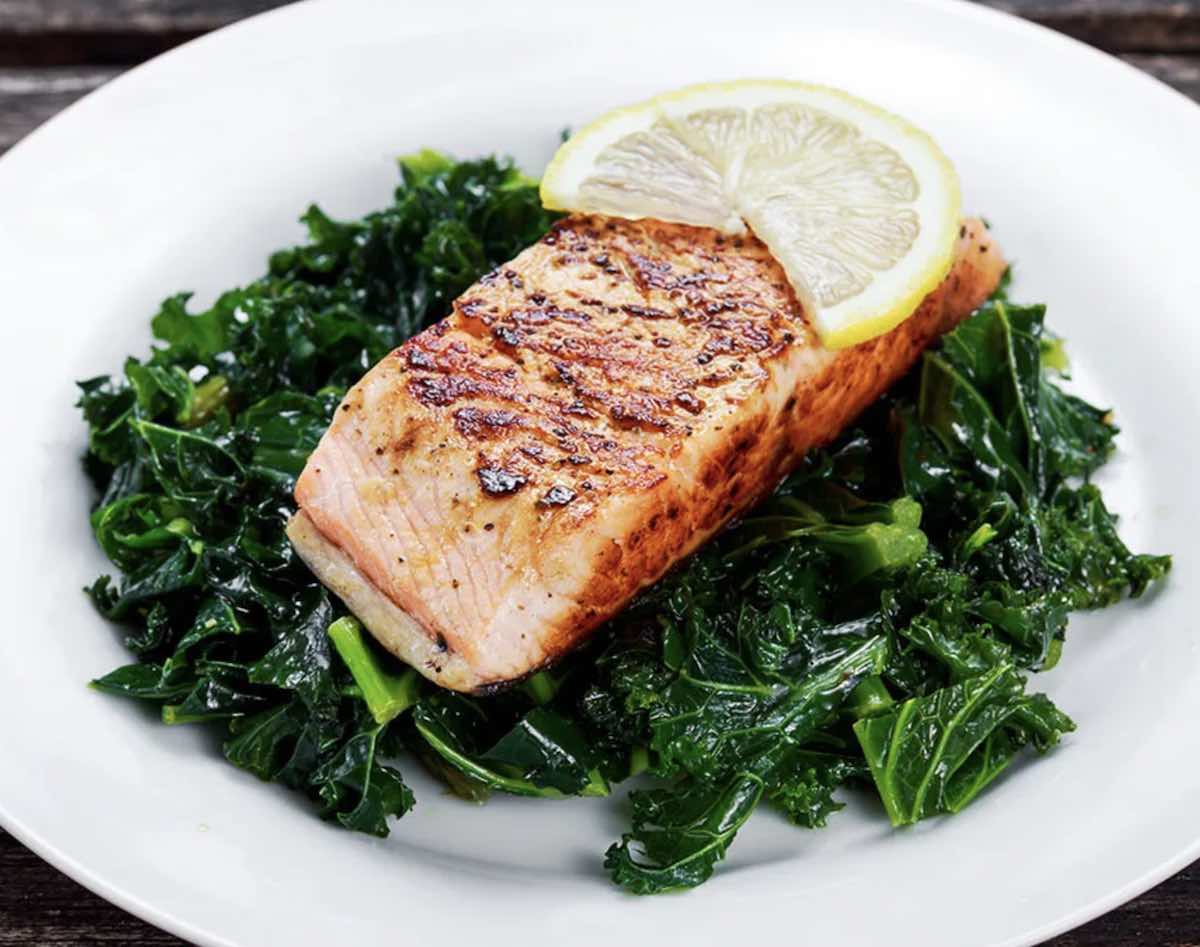 The Best Salmon Kale Salad Recipe • Kitchen Tastings